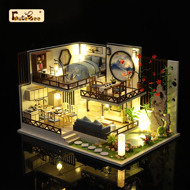 Dora's Bamboo Courtyard DIY Miniature Dollhouse - CraftDIYKit