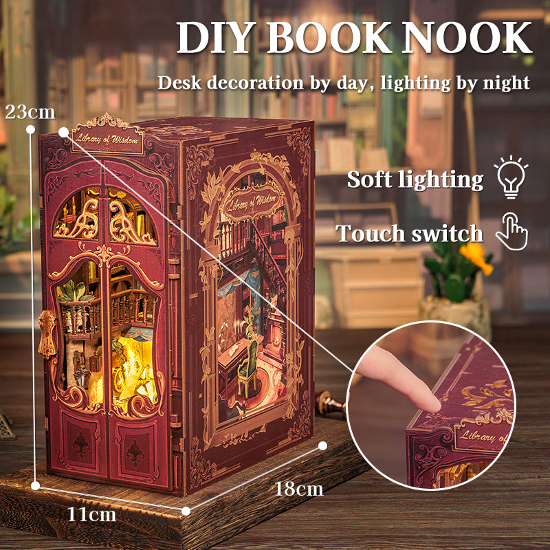 CUTEBEE DIY Book Nook Kit|Library of Wisdom