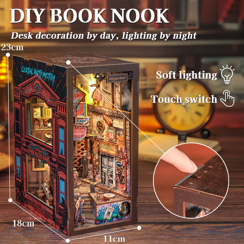 CUTEBEE DIY Book Nook Kit (The Long Goodbye)