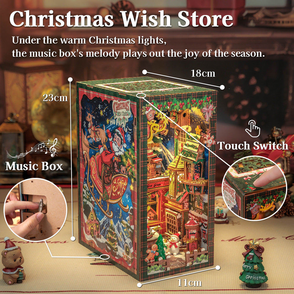 CUTEBEE DIY Book Nook Kit | Christmas Wish Store