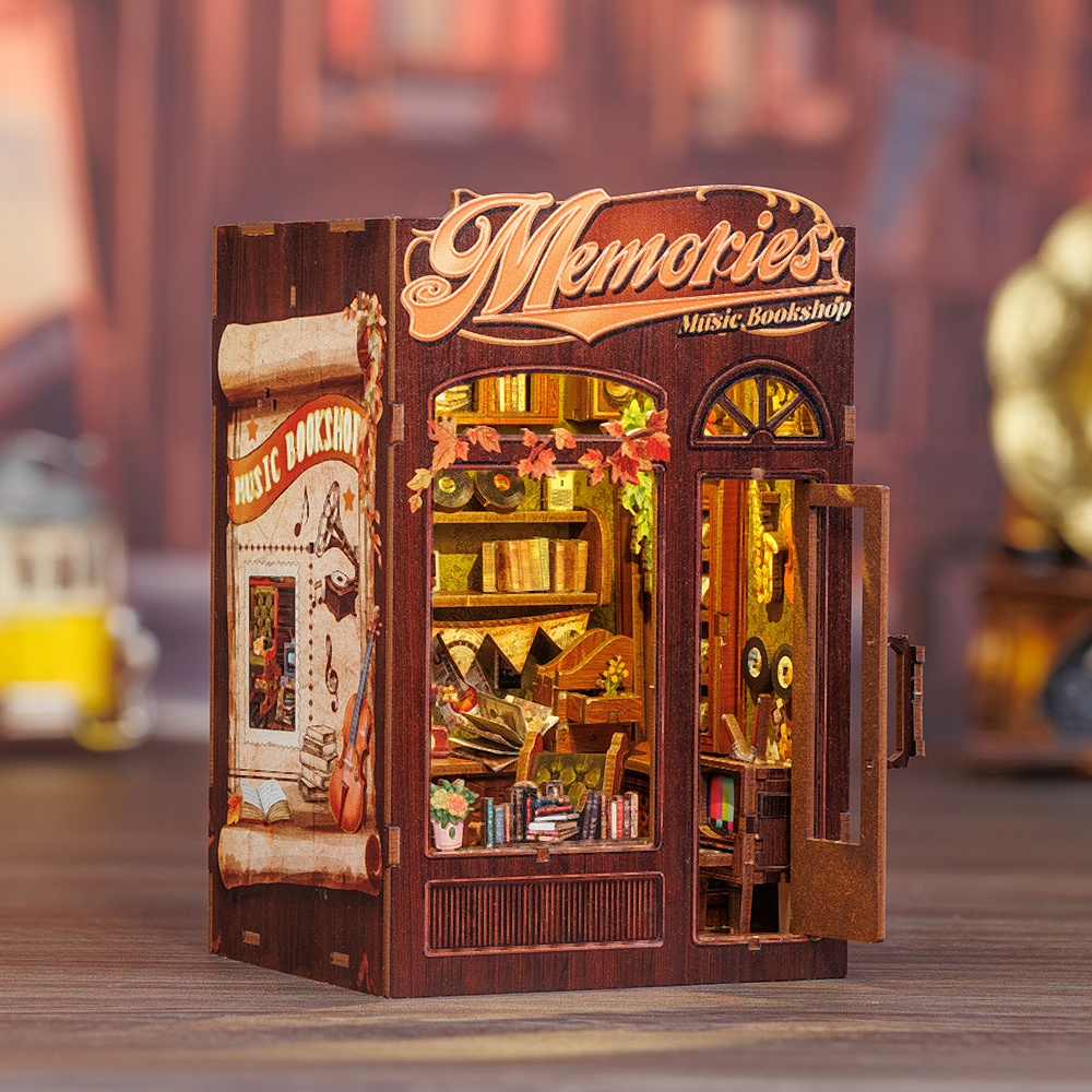 CUTEBEE DIY Book Nook Kit | Memories Music Bookshop