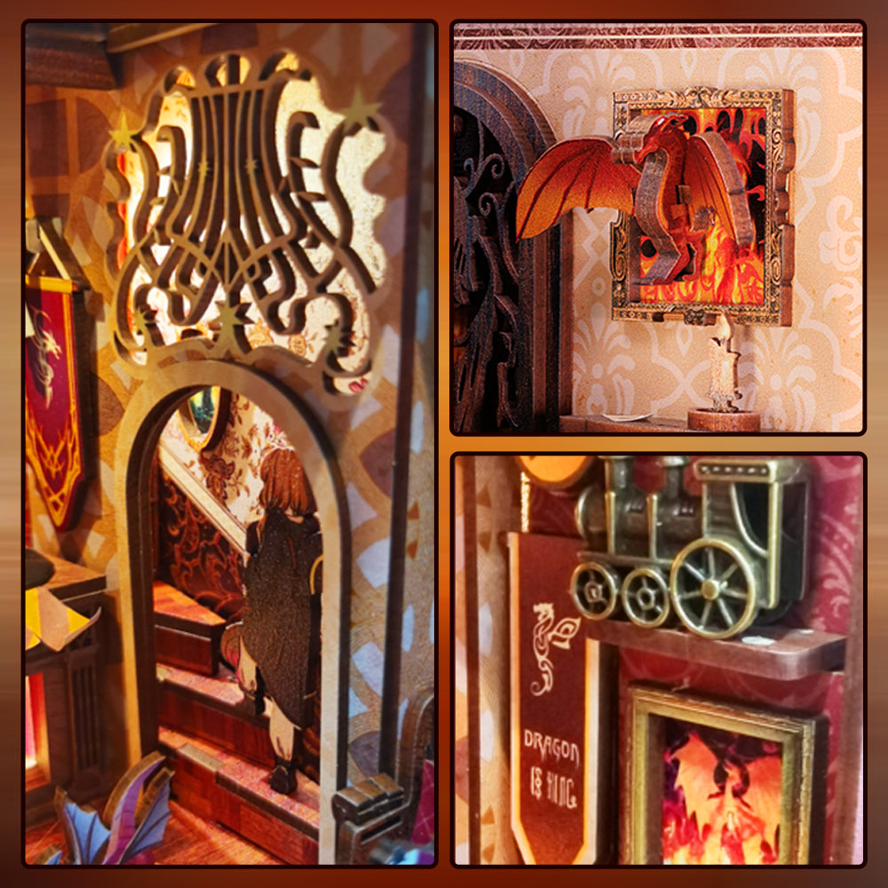 CUTEBEE DIY Book Nook Kit (Flame Common Room)