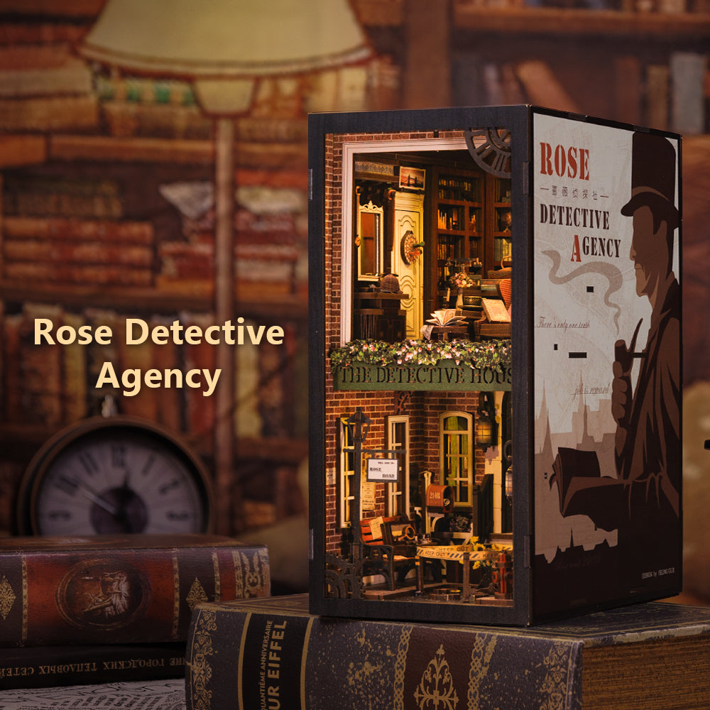 CUTEBEE DIY Book Nook Kit（Rose Detective Agency）