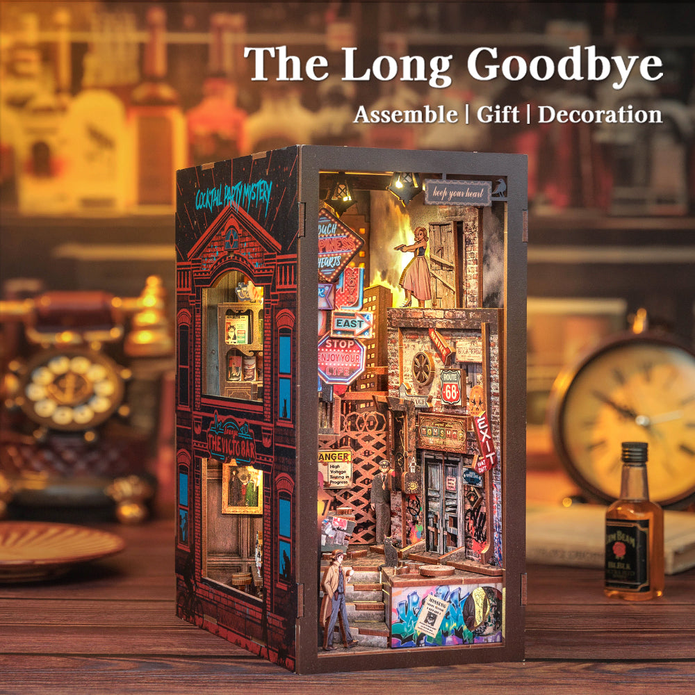 CUTEBEE DIY Book Nook Kit (The Long Goodbye)