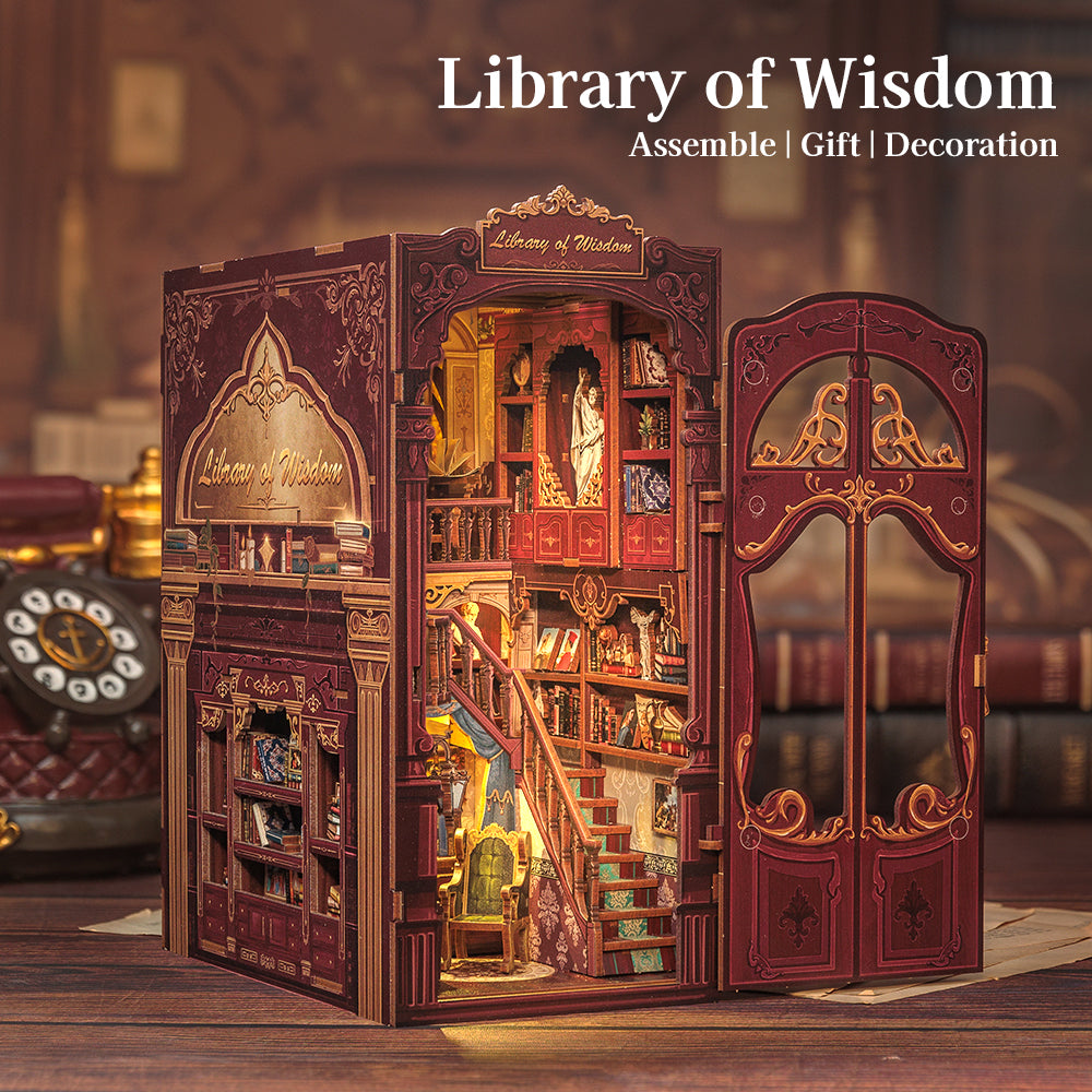 CUTEBEE DIY Book Nook Kit|Library of Wisdom