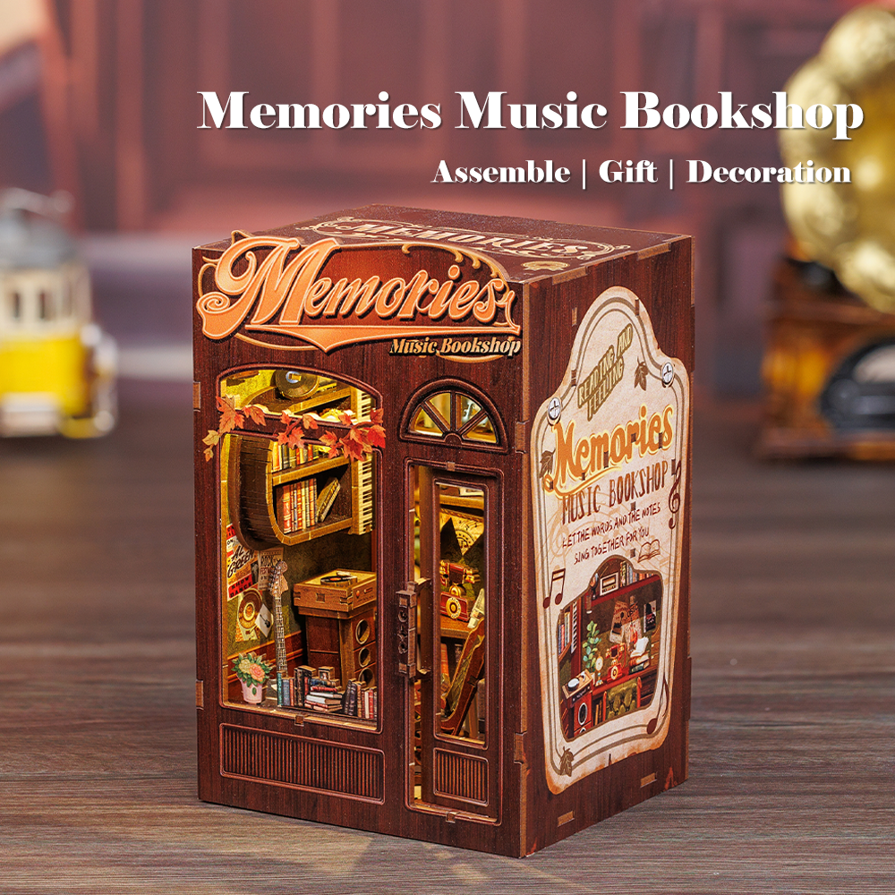 CUTEBEE DIY Book Nook Kit | Memories Music Bookshop