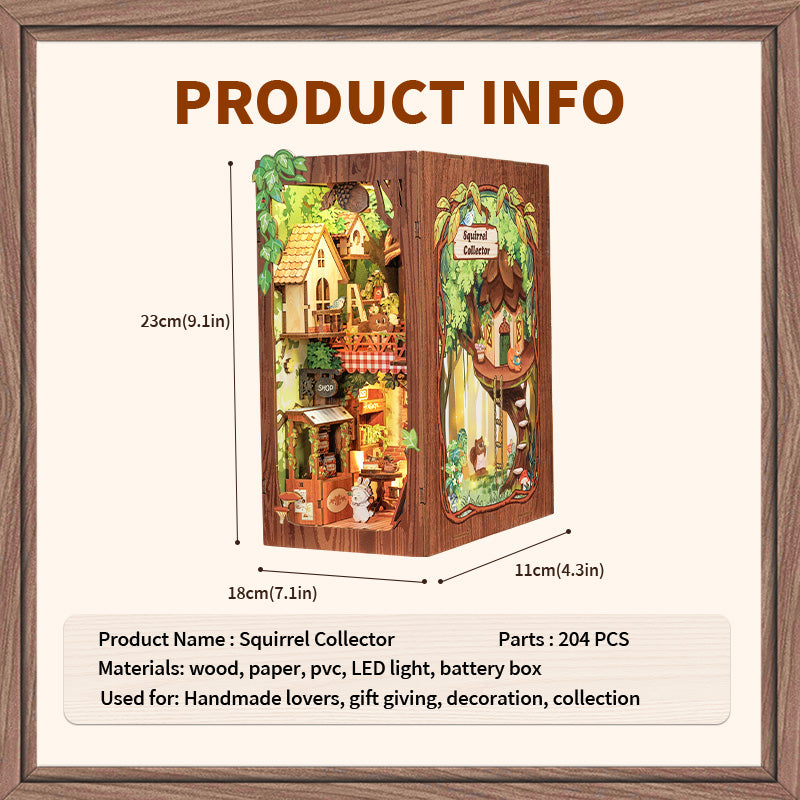 CUTEBEE DIY Book Nook Kit|Squirrel Collector