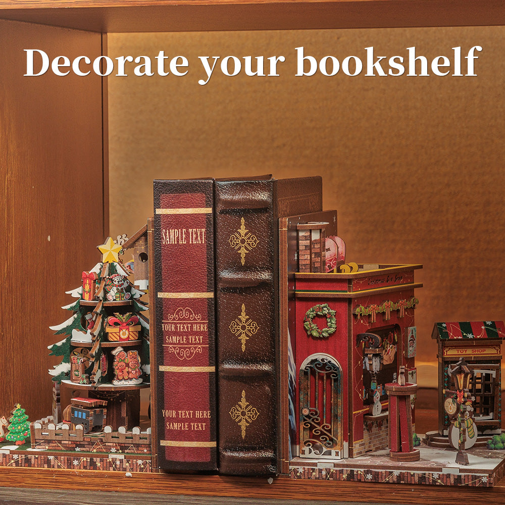 CUTEBEE DIY Bookends Kit (Christmas Cottage)