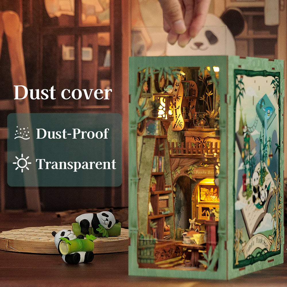 CUTEBEE DIY Book Nook Kit (Panda Bookshop)