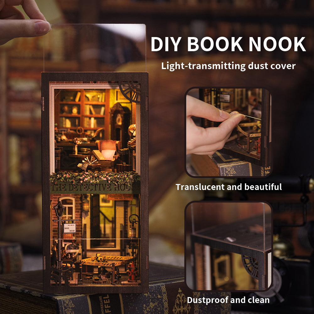  CUTEBEE DIY Book Nook Kit with Dust Proof, Bookshelf
