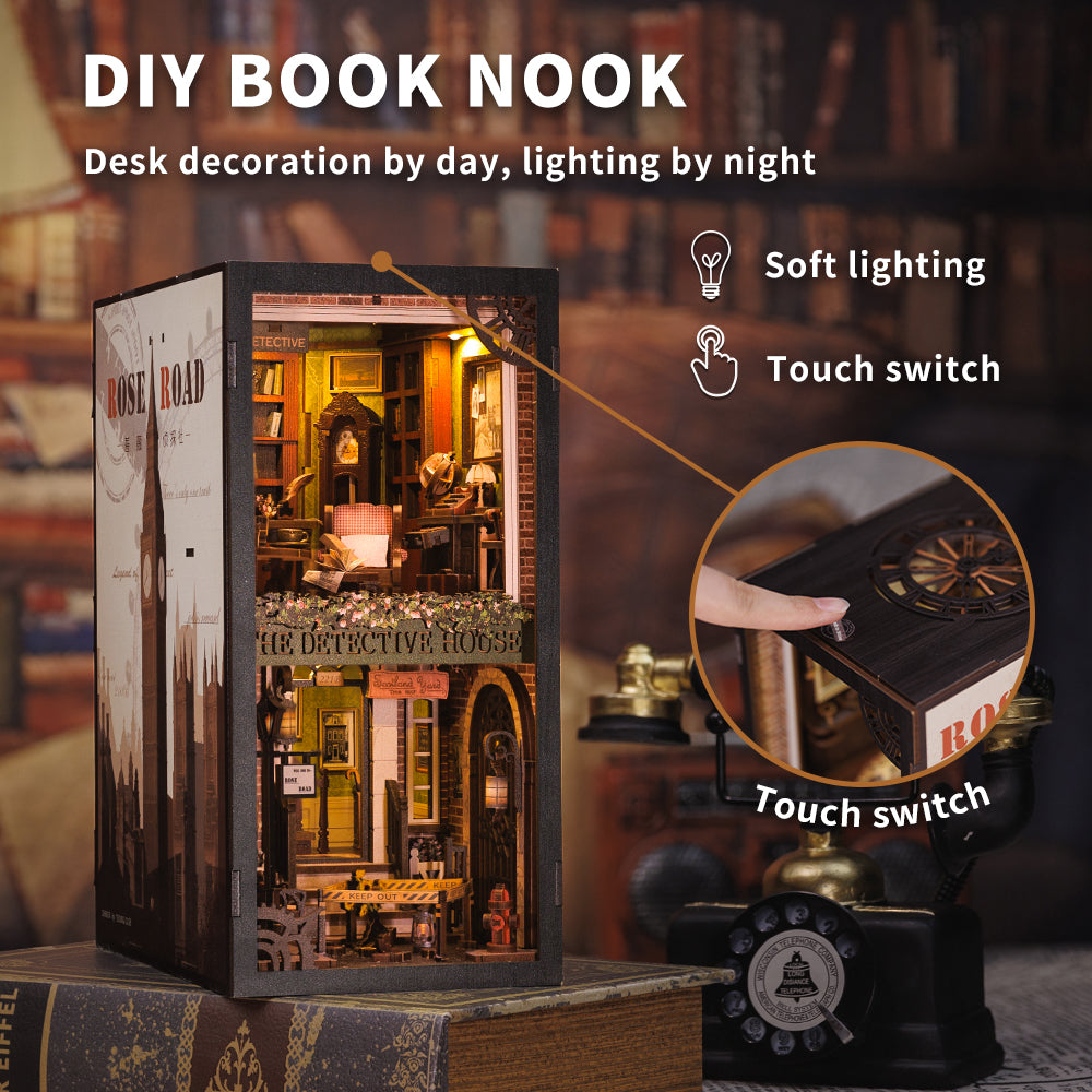 CUTEBEE DIY Book Nook Kit（Rose Detective Agency）