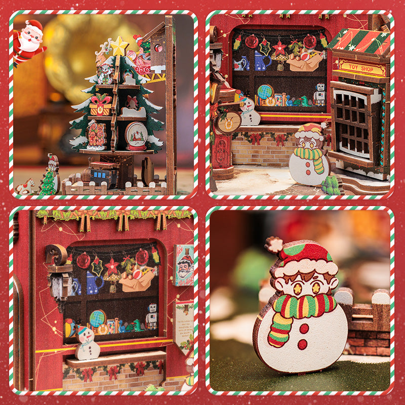 CUTEBEE DIY Bookends Kit (Christmas Cottage)