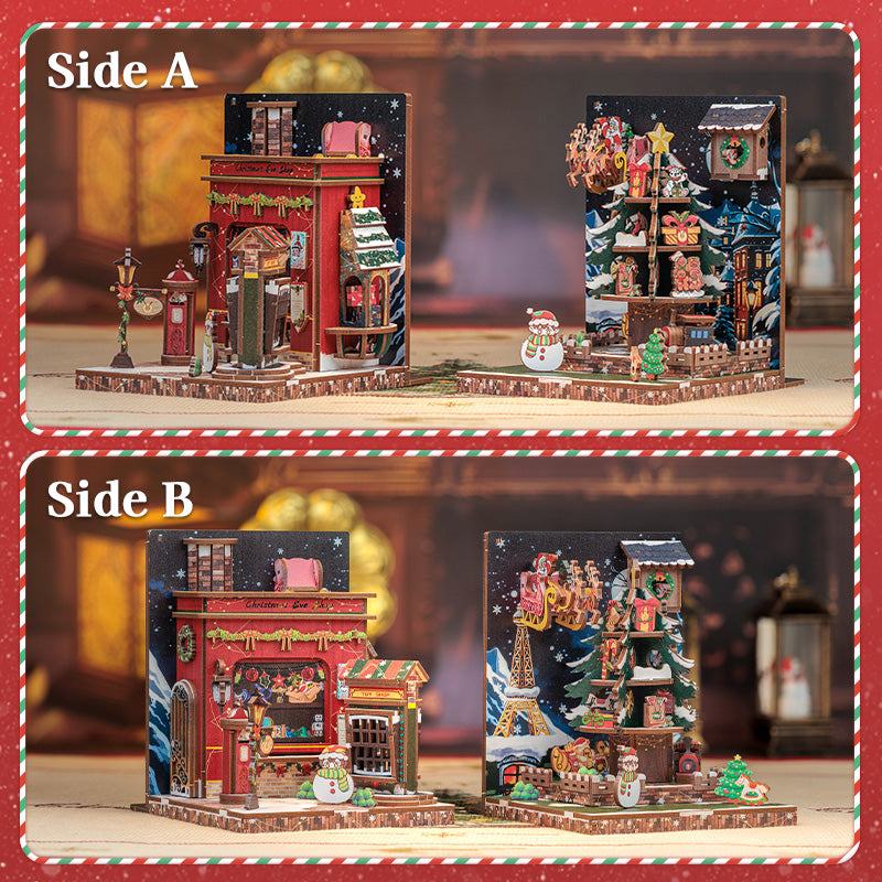 CUTEBEE DIY Bookends Kit (Christmas Cottage)