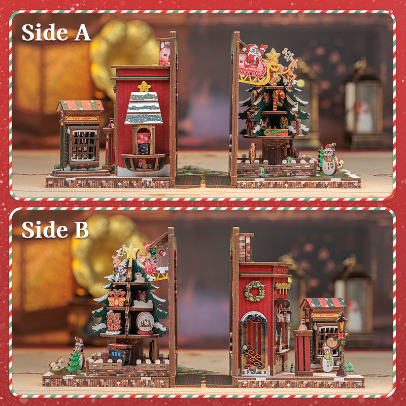 CUTEBEE DIY Bookends Kit (Christmas Cottage)