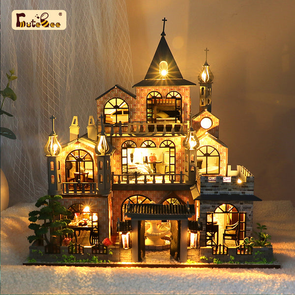 CUTEBEE 1: 24 DIY Dollhouse Kit (Dream Building Pavilion)