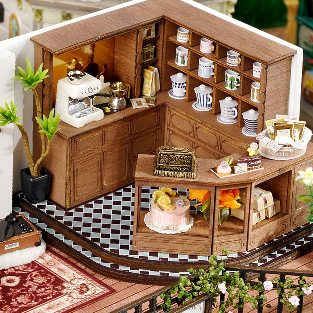 CUTEBEE 1 24 DIY Dollhouse Kit Forest Teashop