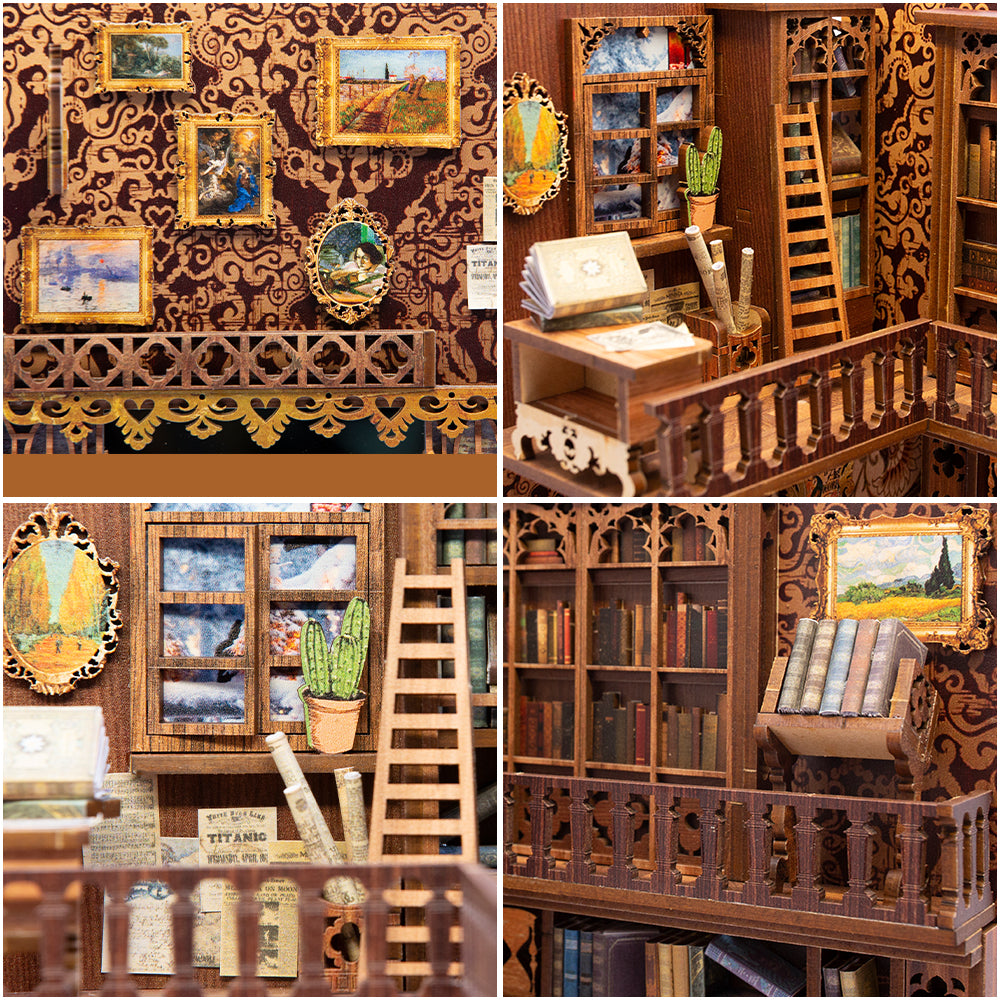 Buy Book Nook DIY Wooden Kit - Cutebee Eternal Bookstore