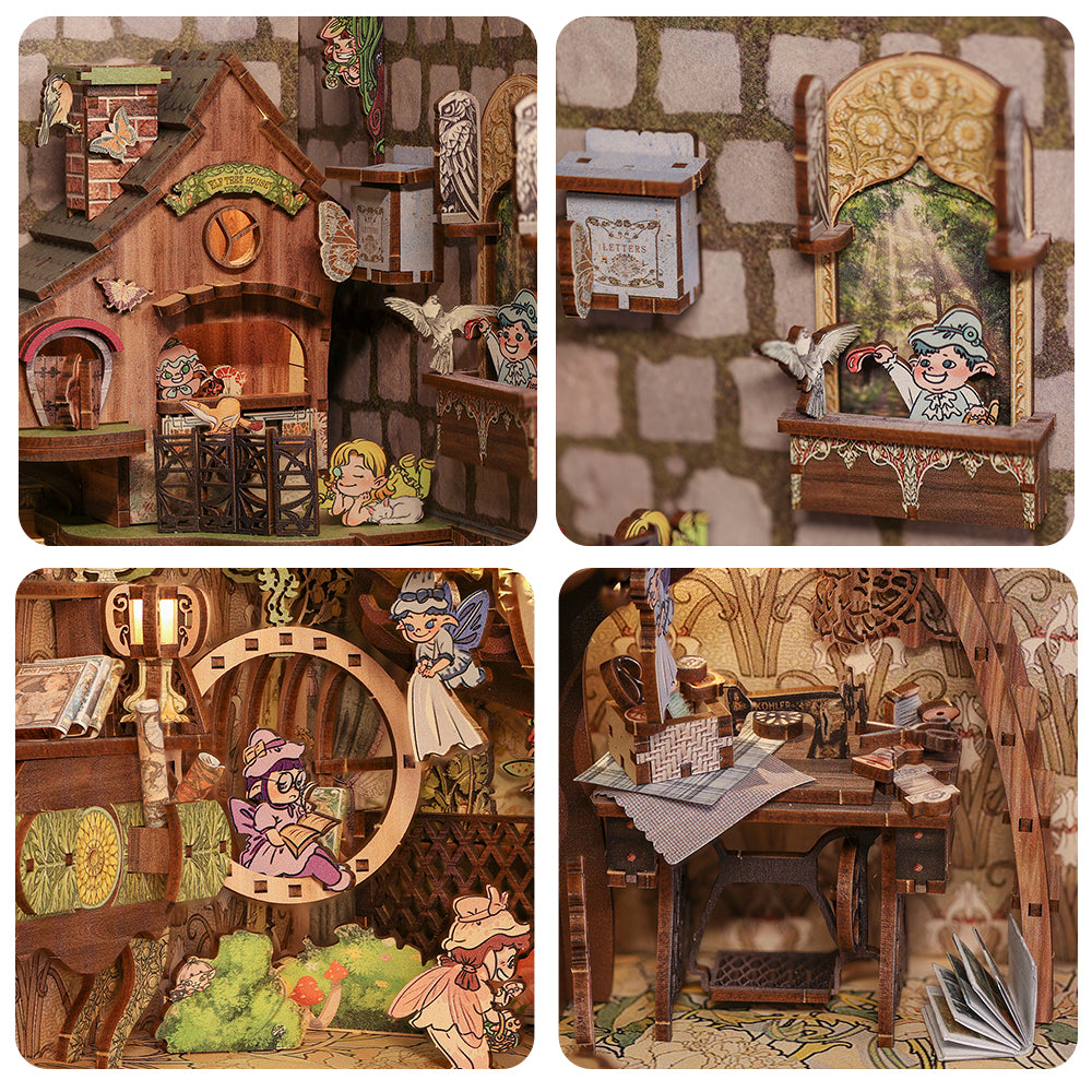 CUTEBEE DIY Book Nook Kit (Elves Paradise)